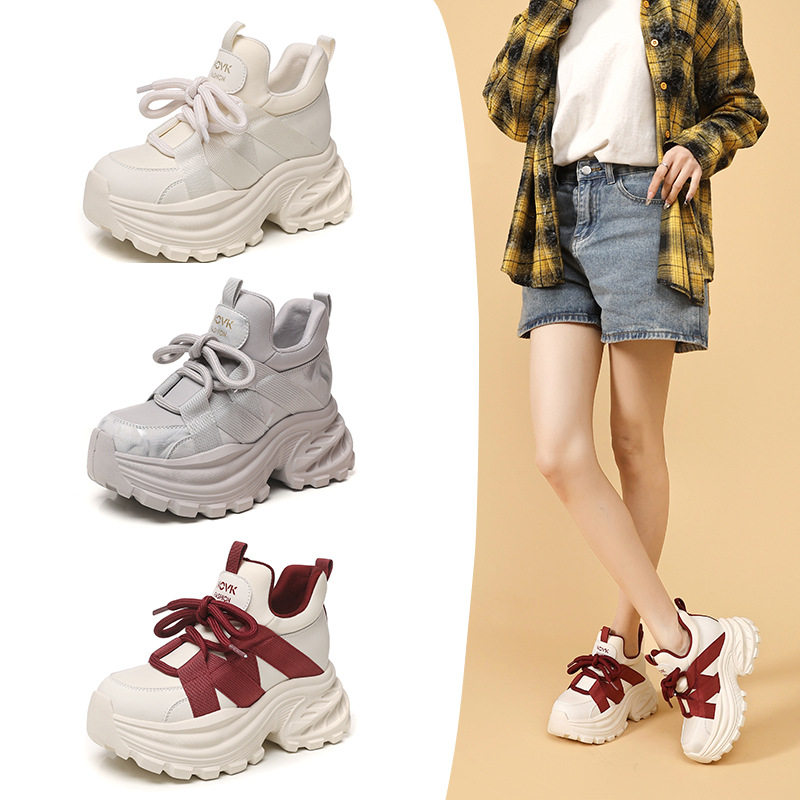 厚底老爹鞋女款2026春秋新款高级感时尚休闲增高运动鞋百搭松糕鞋