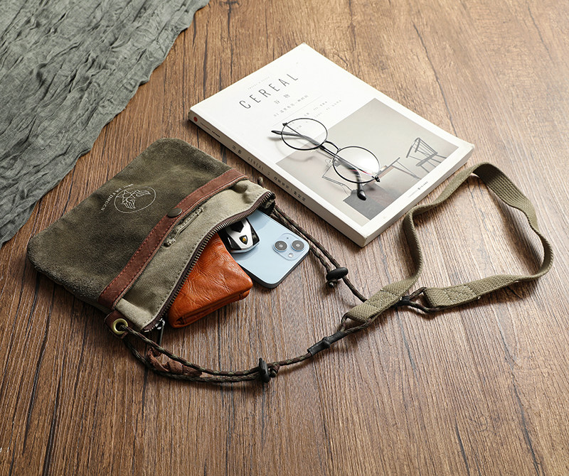 重工水洗美式复古军事风帆布包配牛皮休闲斜跨包男士手机包单肩包,箱包皮具/热销女包/男包,男士包袋,淘宝优惠券,粉丝福利购,淘宝优惠卷