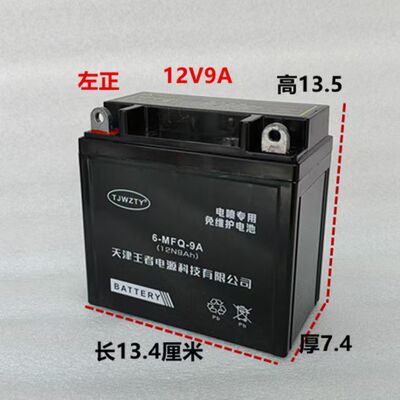 12v摩托车电瓶12v9a干踏板车通用