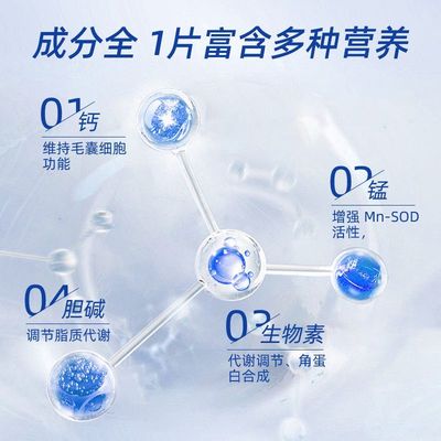 黄金搭档绿健园牌钙锰生物素胆碱软胶囊60粒搭增发脱发