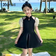 儿童泳衣女童连体蕾丝公主风2025新款夏女孩可爱游泳衣中大童泳装