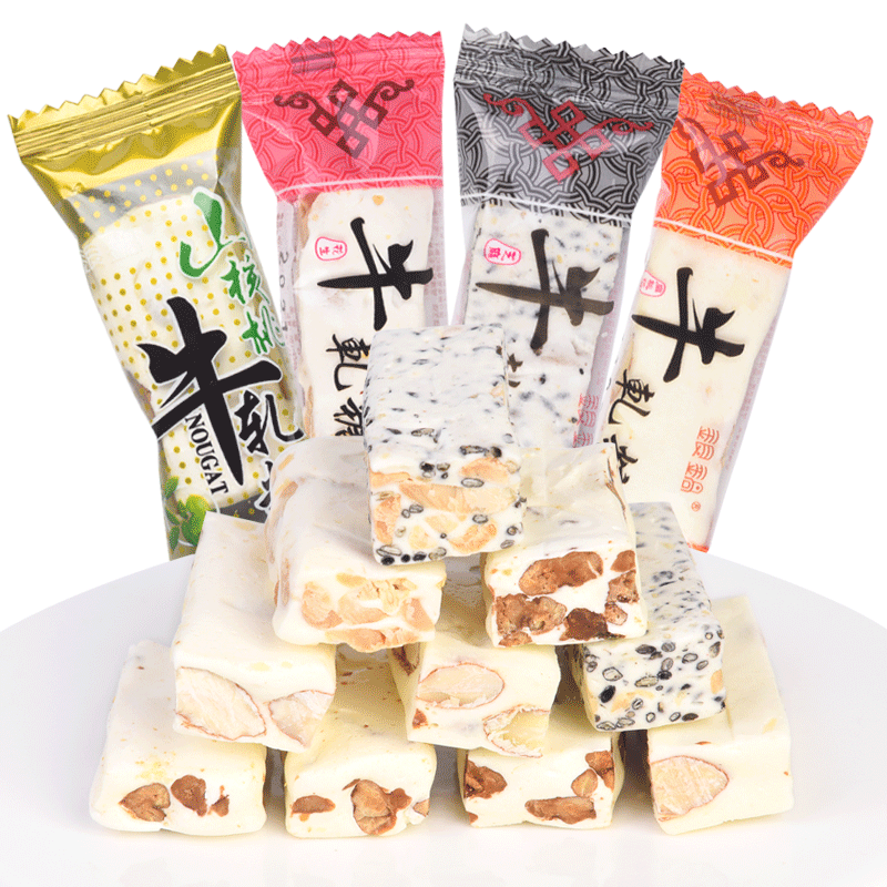 銀鍋牛軋?zhí)桥_(tái)灣風(fēng)味花生牛軋?zhí)?00克散裝好吃不粘牙喜糖零食年貨