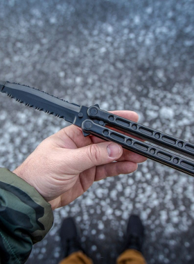 美国COLD STEEL冷钢折叠蝴蝶练习训练刀未开刃塑钢防身装备92EAAB