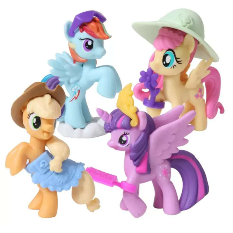 HASBRO 마이 리틀 포니 미니 스토리 포니 플레이 하우스 소녀 장난감 장식 선물 황혼 스파클 레인보우 대시