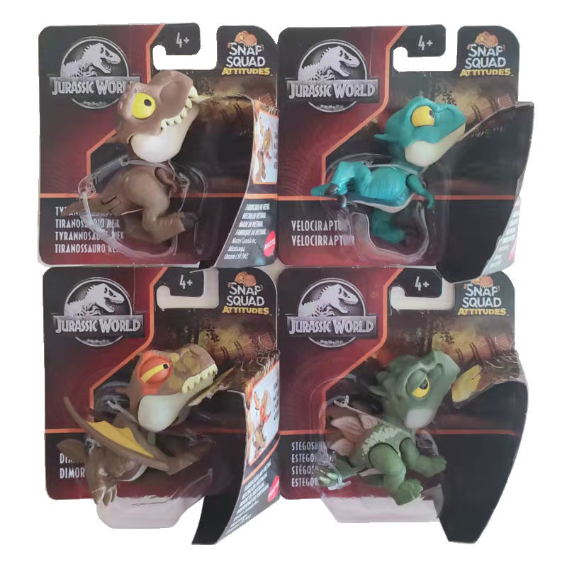 MATTEL 쥬라기 월드 컬렉션 미니 공룡 티라노사우루스 벨로시랩터 소년 장난감 이동식 익룡