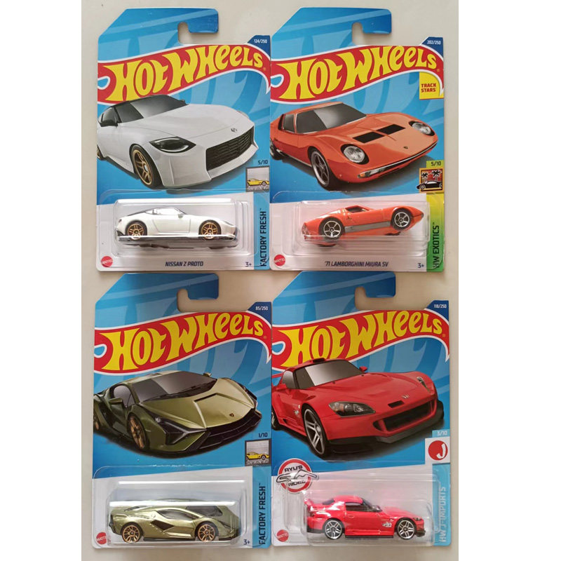 HOTWHEELS 뜨거운 작은 스포츠카 모델 소년 장난감 트랙 경주 합금 자동차 선물 22M