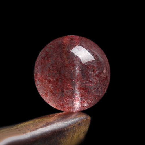 天然草莓晶手工编织单珠diy饰品