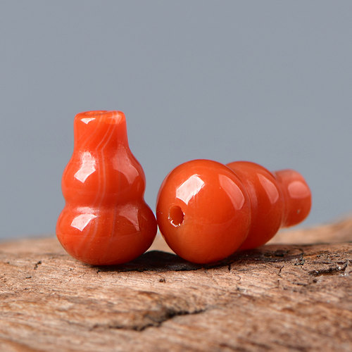 天然南红玛瑙雕刻葫芦DIY配件