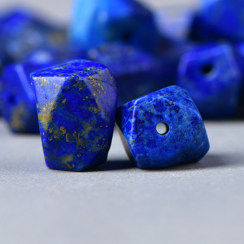 天然水晶随形不规则老料青金石