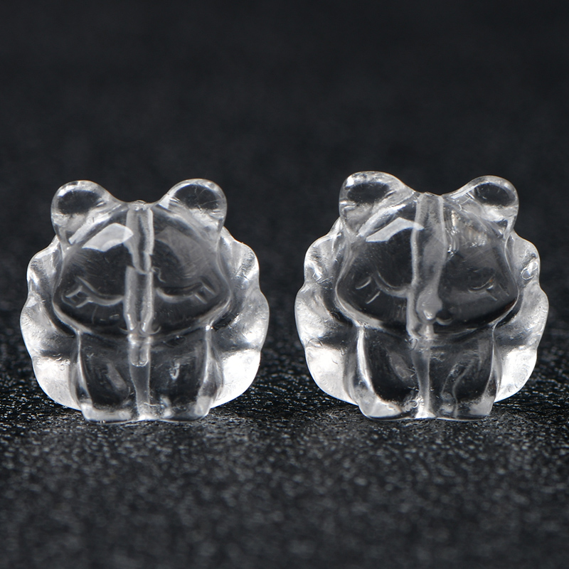 弹幕天然白水晶九尾萌狐diy手工