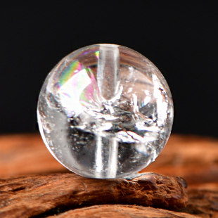 天然7A白阿赛散珠子DIY手工串珠配珠隔珠多宝手串饰品配件串珠