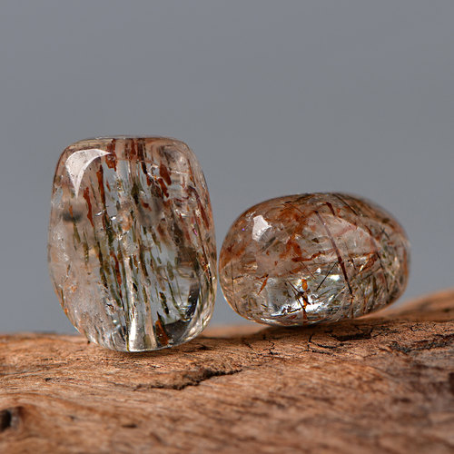 天然水晶黑金超随行糖豆散珠子