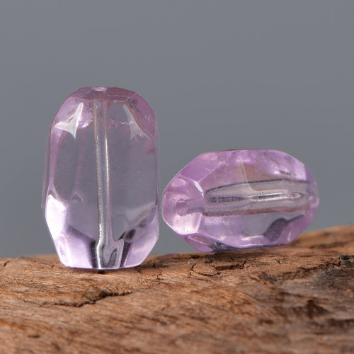 天然水晶薰衣草随行切面散珠子