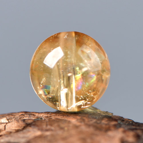 7A天然巴西黄水晶阿赛单珠散珠子