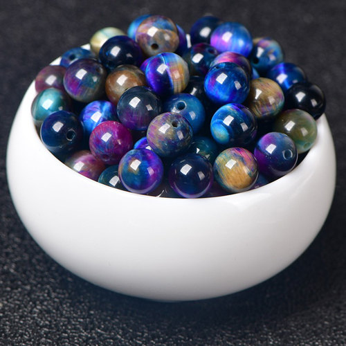 天然虎眼石手工材料包串珠饰品