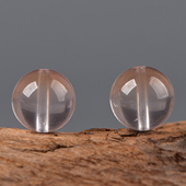 天然冰种星光粉水晶芙蓉石手链散珠子diy手工饰品串珠配件单珠