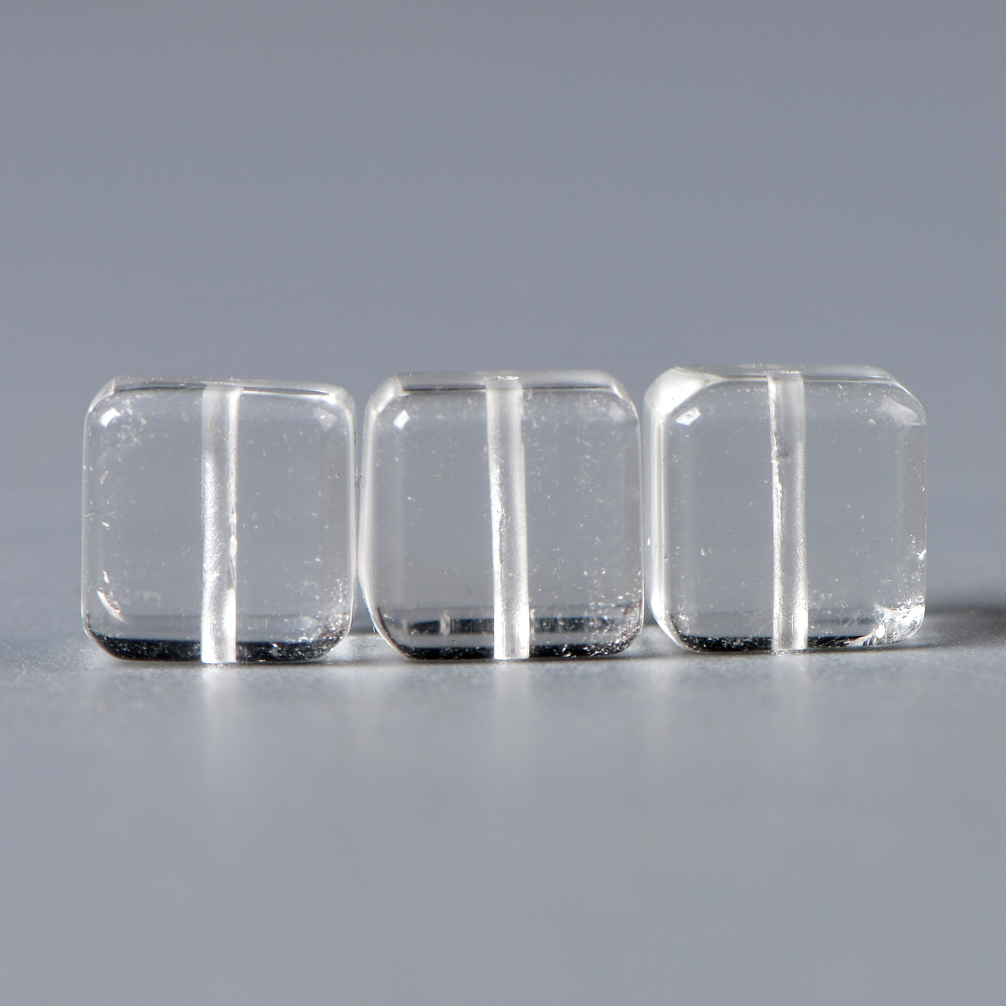 天然水晶白水晶方糖散珠子DIY