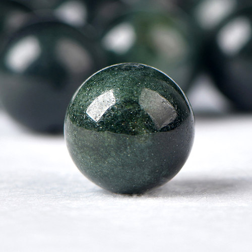 天然绿幽灵水晶满盆圆珠散珠子