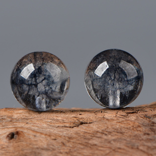 黑发晶爆花晶散珠子diy水晶饰品配件单珠圆珠串珠手链项链材料