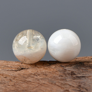 天然水晶白雪花散珠子手工饰品手链配件散珠子串珠DIY手工