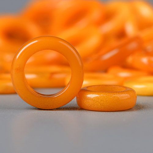 天然蜜蜡鸡油黄跑环diy串珠配珠