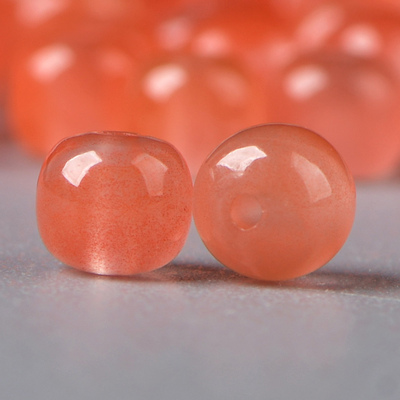 7A天然樱桃红南红玛瑙老型珠散珠子diy串珠单珠手工饰品配件材料
