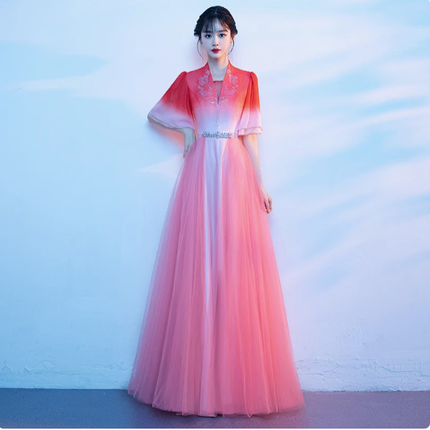 大合唱演出服女2025新款中国风