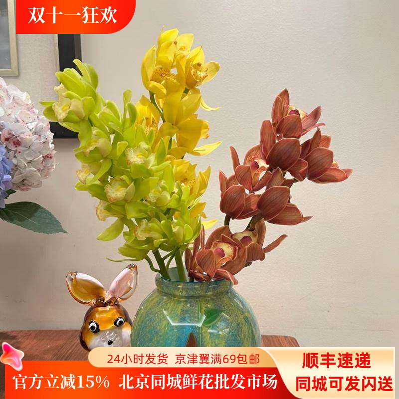 大花蕙兰鲜切花室内水培插花