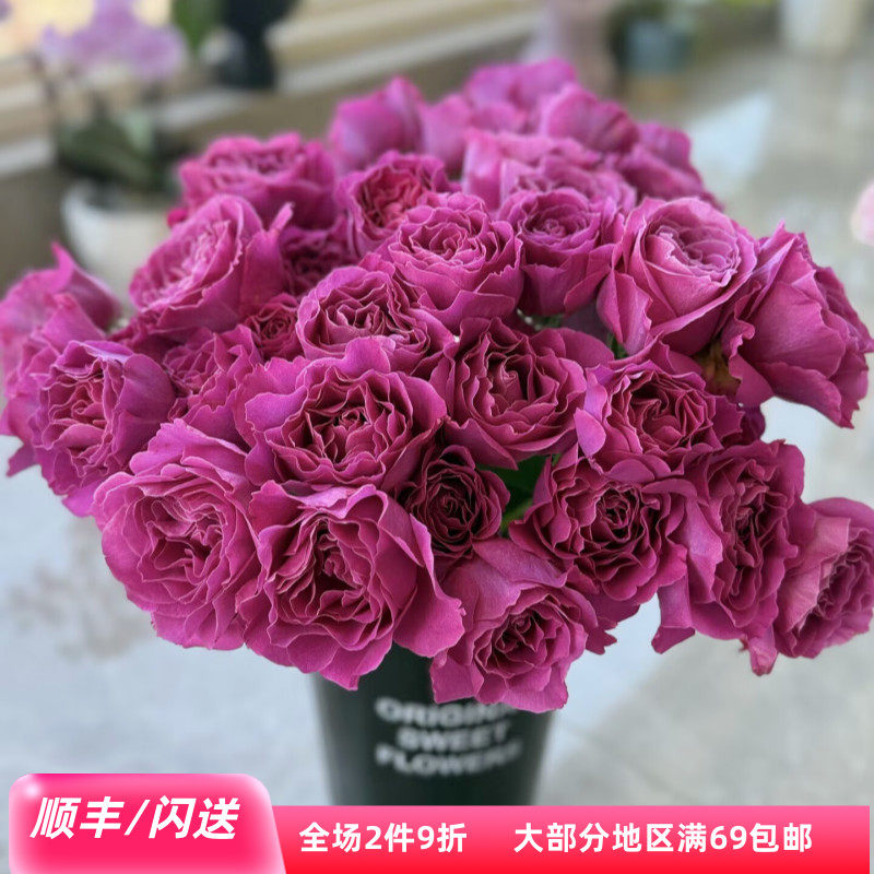 多头玫瑰鲜切花10枝顺丰闪送