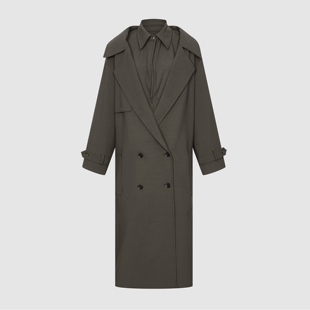 UR国内2025秋季女装时尚假两件设计摩登风衣外套UWA150006