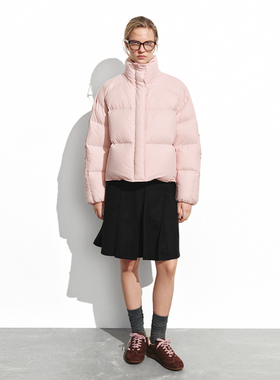 UR国内2025冬季女装时尚纯色休闲立领绗缝羽绒服UYL150063