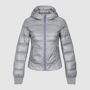UR国内2025冬季女装时尚撞色未来感绗缝拉链羽绒服UYL150051