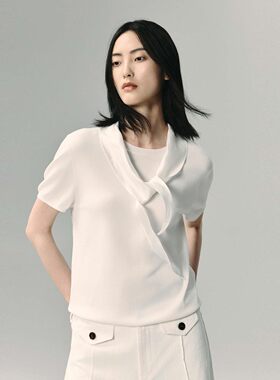 UR国内2026夏季女装Urban都市系列系带短袖针织衫UWU960031