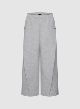 UR国内2025冬季女装潮流格雷系设计感拼接阔腿裤UWJ660010