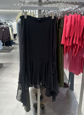 UR国内2025春季女装摩登魅力氛围感不对称A字半裙UWG550009