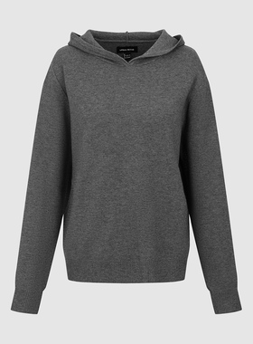 UR国内2025冬季女装简约休闲纯色百搭连帽针织衫UWM950119