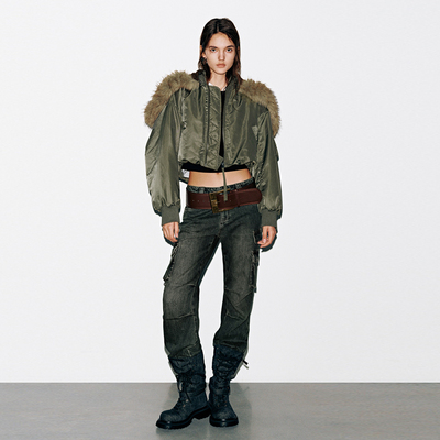 UR国内代购2025冬季女装潮流工装