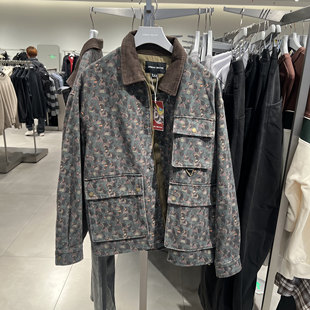 UR国内2026春季男装休闲工装撞色翻领迷彩夹克外套UML160002