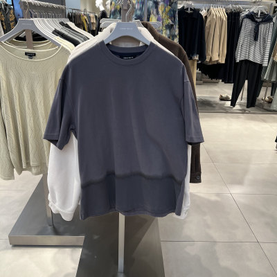 UR国内2026春季男装时尚简约休闲圆领晕染短袖T恤UMF460044