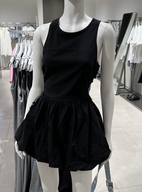 UR国内2025夏季女装时尚百搭拼接抽绳无袖连衣裙UYV750026