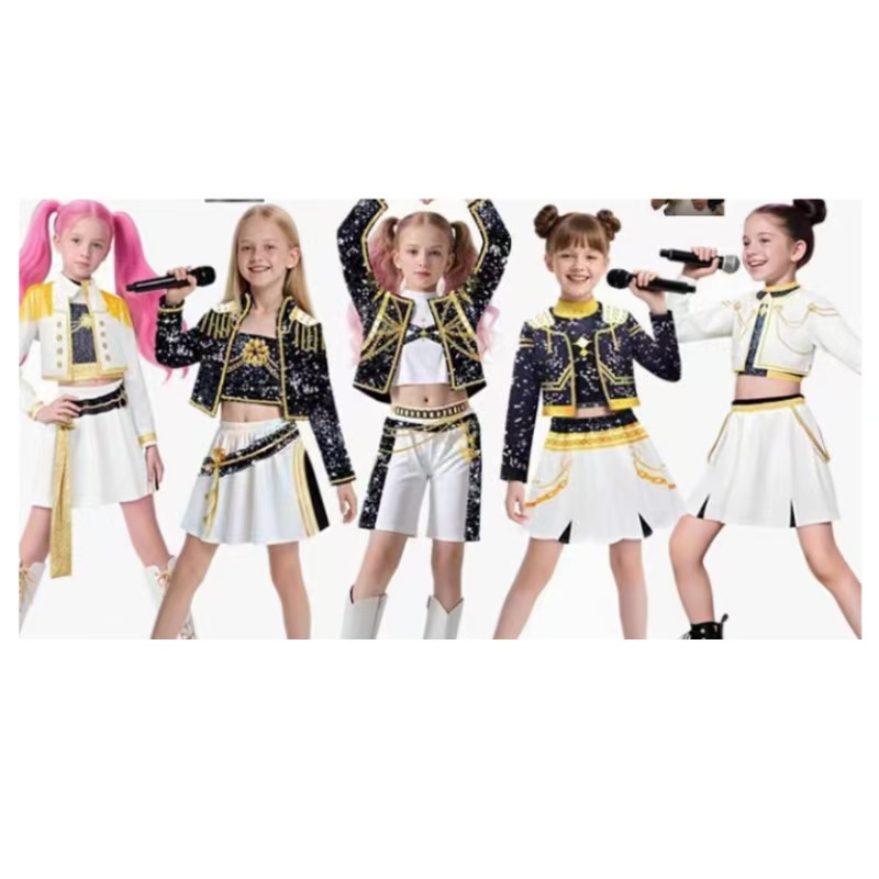 猎魔女团 K-POP明星鲁米米拉佐依cos服装zoey rumi儿童万圣节衣服