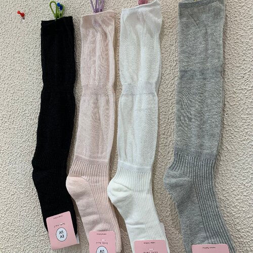基础色长腰堆堆袜女袜春夏新款薄款竖条纹日系JK风学生纯色小腿袜