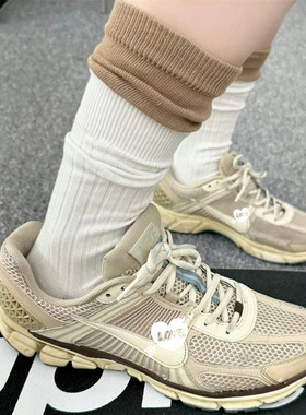 现货MARCA韩国女袜东大门搭配运动鞋棉质透气拼色撞色小腿堆堆袜