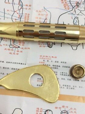 实体店洪光经络刮痧纯铜有网点穴升级版本不变色