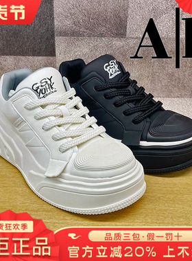 专柜正品Ah男鞋2025秋季新款时尚休闲圆头系带板鞋66608-1