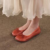 鞋 舒适女鞋 真皮日系可爱单鞋 甜美芭蕾糖果色羊皮软底蛋卷春夏季