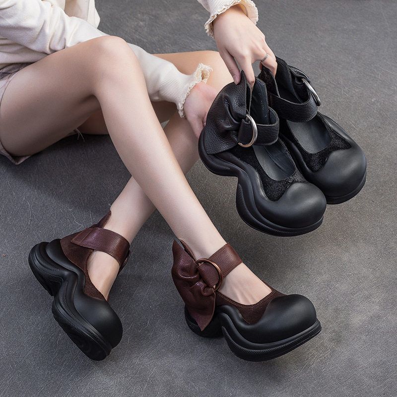 春夏上海增高学院杰骤珍鞋风跟