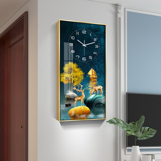 挂钟客厅静音餐厅现代简约玄关挂画表沙发背景墙晶瓷画装饰画时钟