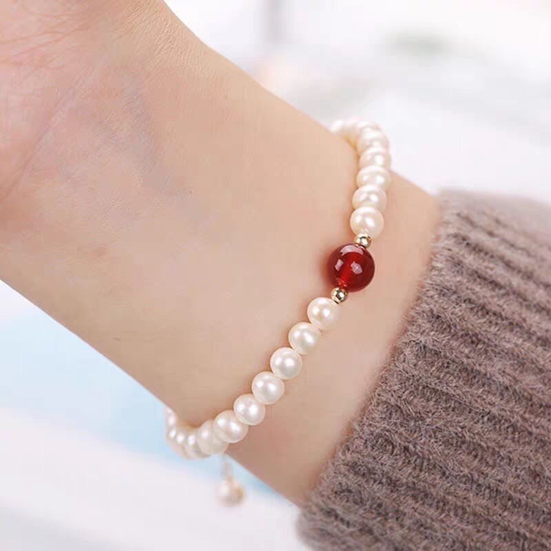 青黛爆款手链女ins设计2025百搭新款珍珠手串闺蜜情侣款手链日韩