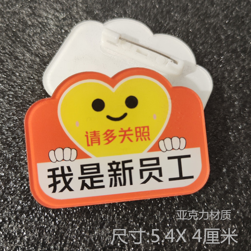 我是新员工胸牌定做工牌实习生